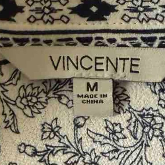 Vicente Tunic Shirt Womens Colorful Floral Print Top Long Sleeve Button Up S-z M - Picture 3 of 13